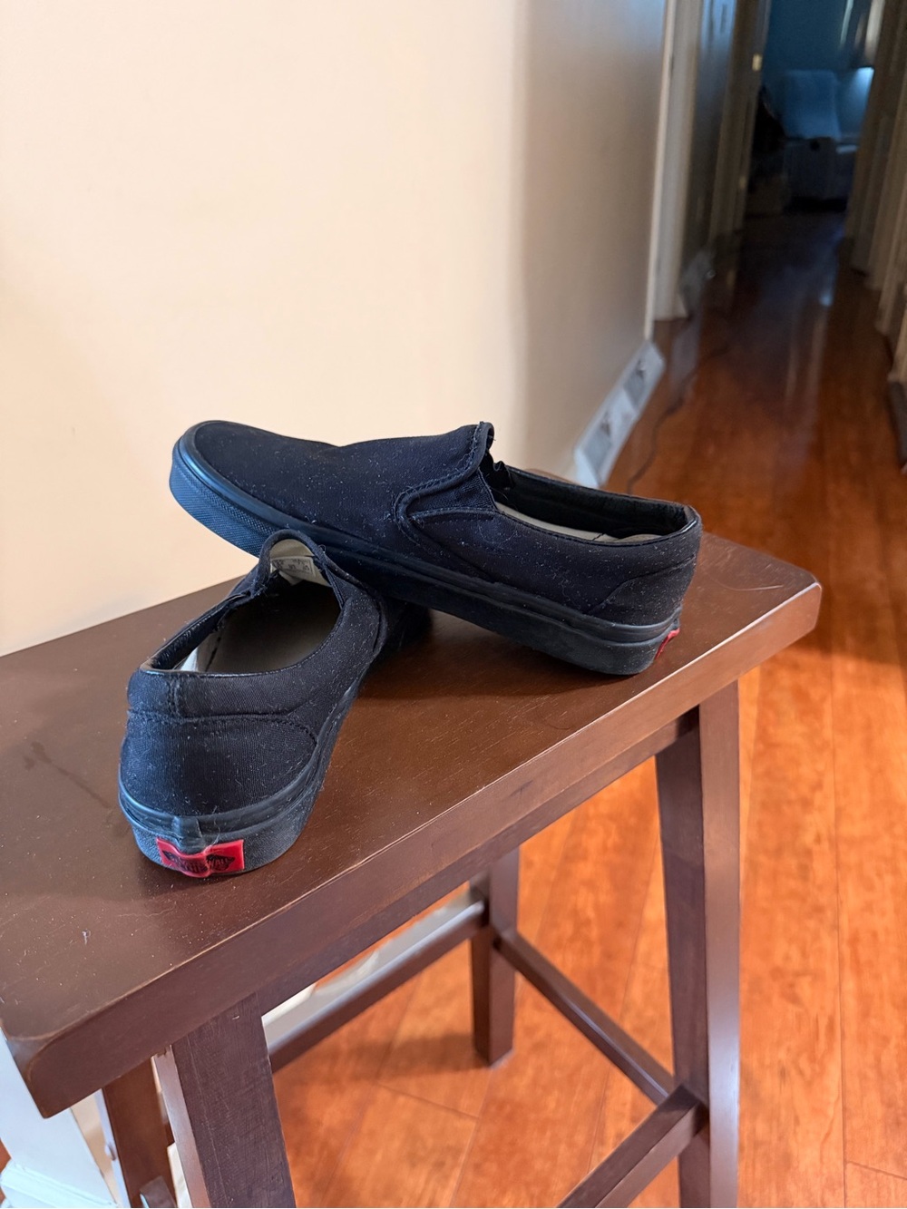 Black Slip-On Men's Canvas Shoes